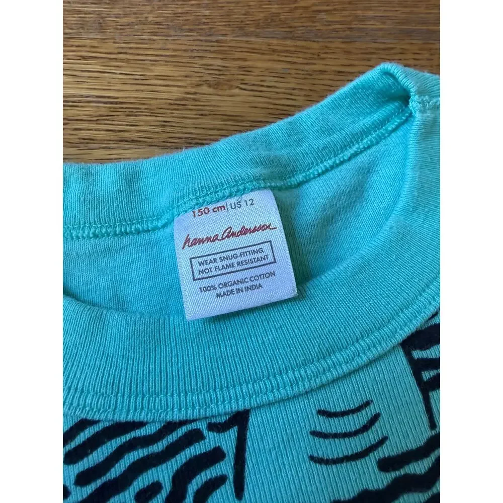Hanna Andersson Boys' Shark Print Long John Pajamas Size 12